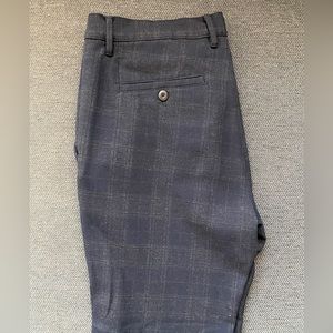 Zara men’s checked navy slacks